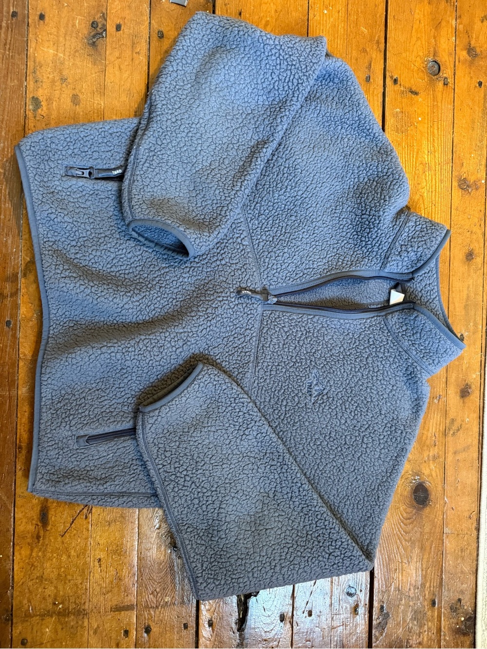 TNA Polartec Gray-Blue Sherpa Half-Zip Pullover